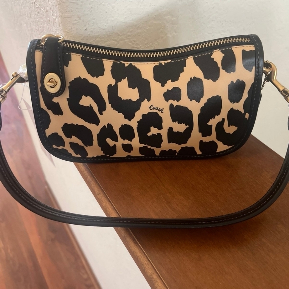 Coach Leopard Print Swinger 20, NWT - Picture 2 of 9